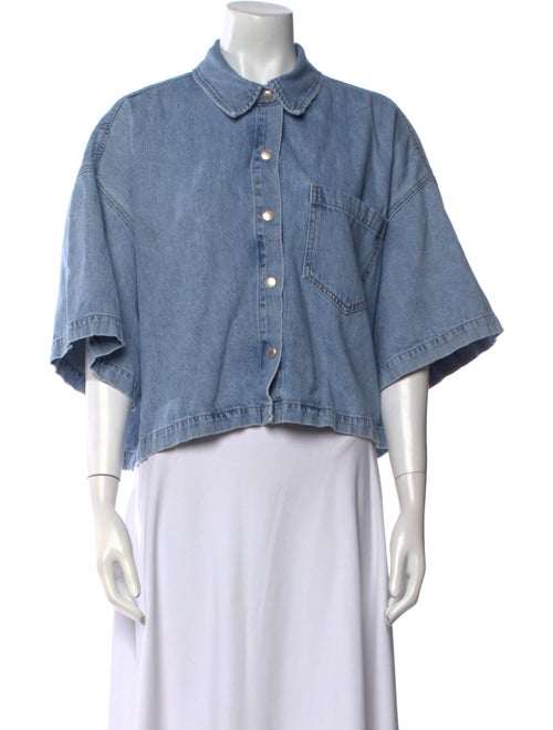 AGOLDE Three-Quarter Sleeve Crop Top