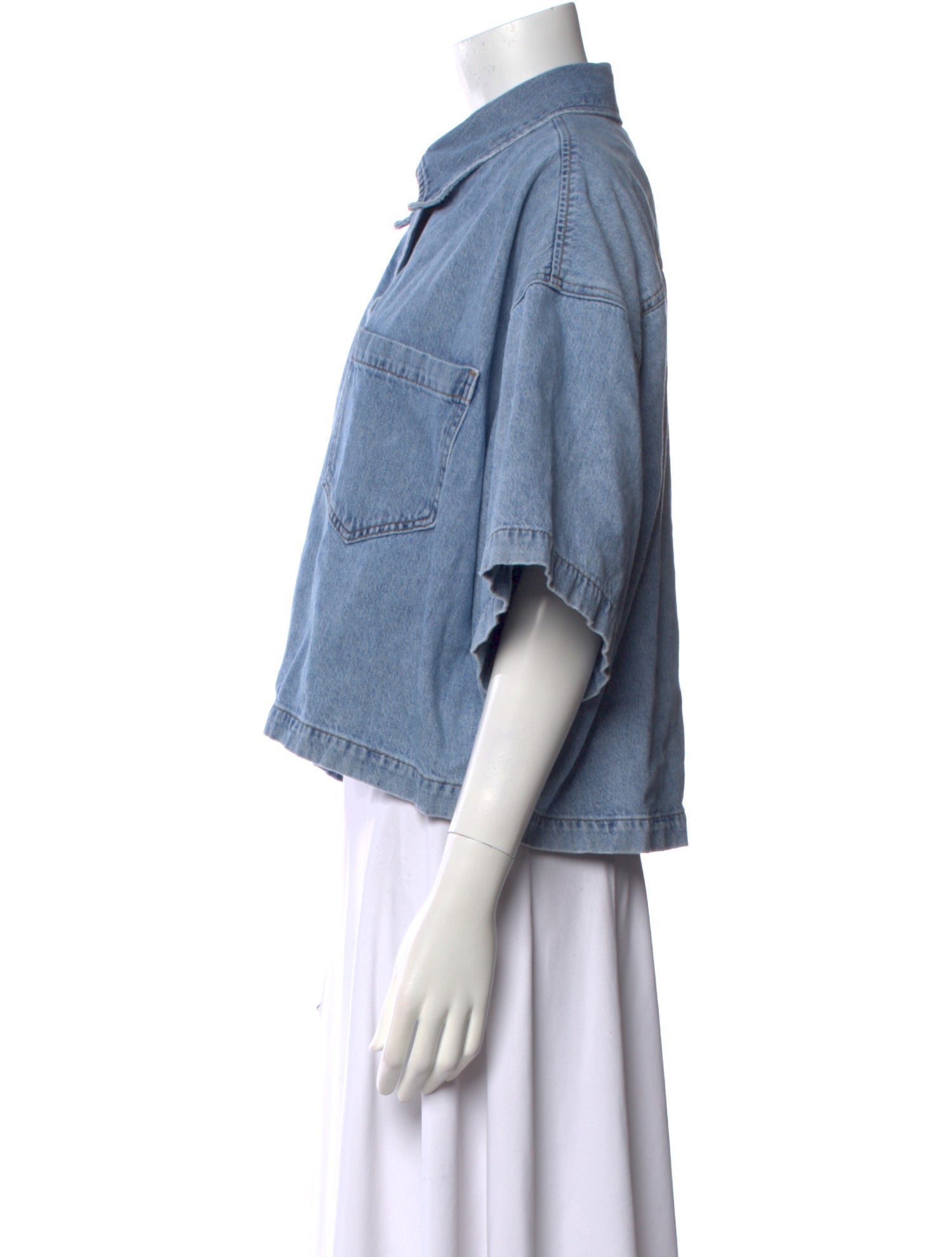 AGOLDE Three-Quarter Sleeve Crop Top