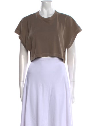 AGOLDE Crew Neck Short Sleeve Crop Top