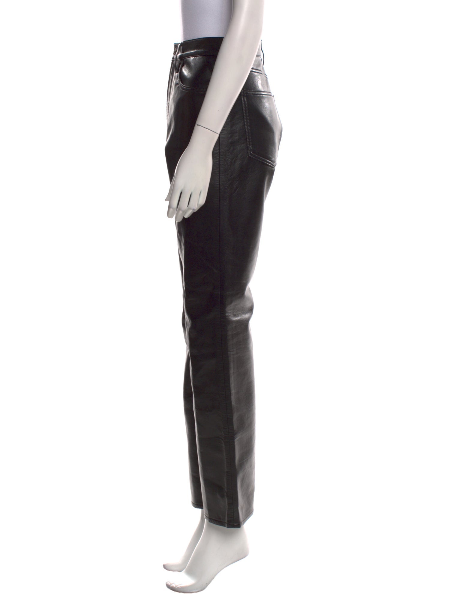 AGOLDE Leather Straight Leg Pants