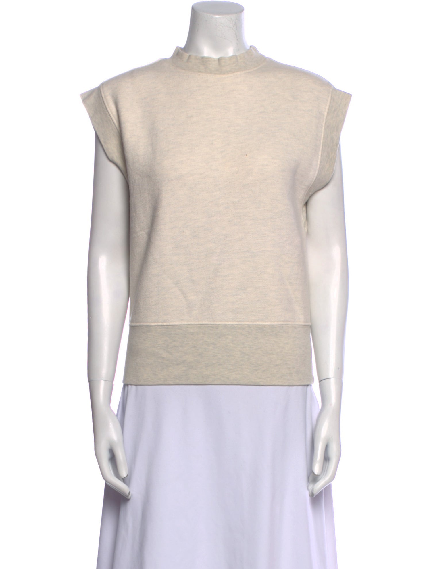 AGOLDE Mock Neck Short Sleeve Sweatshirt