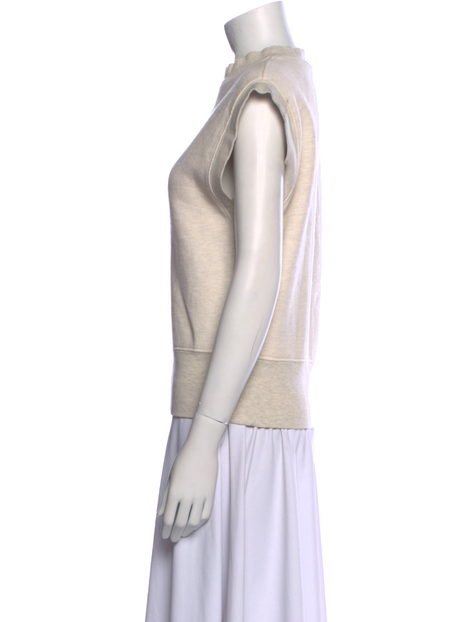 AGOLDE Mock Neck Short Sleeve Sweatshirt