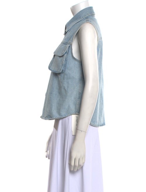 AGOLDE Sleeveless Button-Up Top