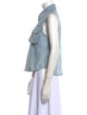 AGOLDE Sleeveless Button-Up Top