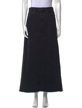 AGOLDE Raw-Edge Trim Midi Length Skirt