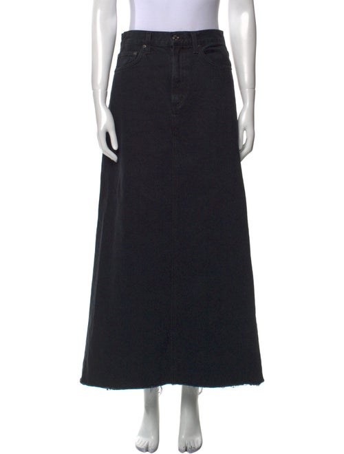 AGOLDE Raw-Edge Trim Midi Length Skirt