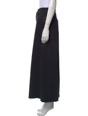 AGOLDE Raw-Edge Trim Midi Length Skirt