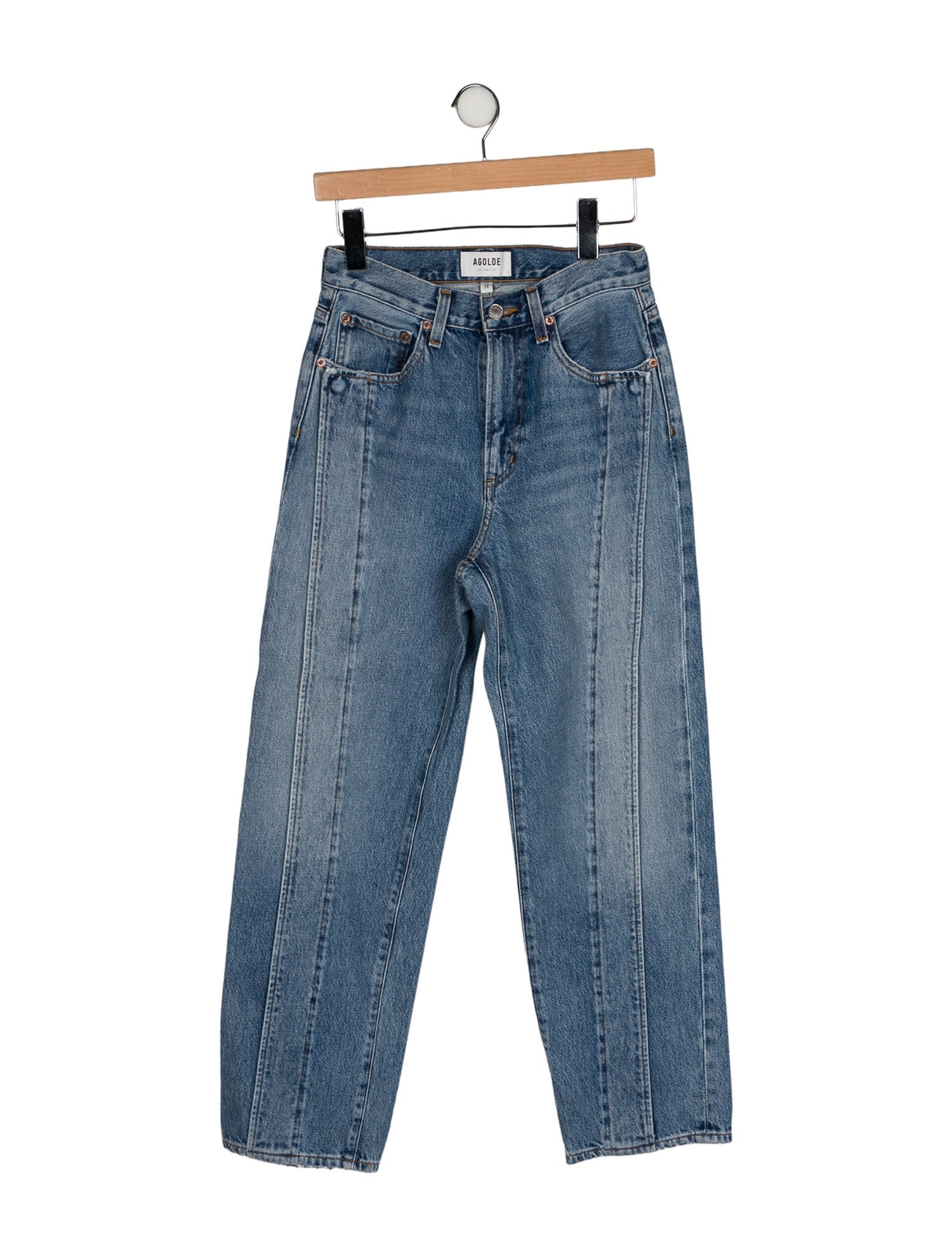 AGOLDE Mid-Rise Straight Leg Jeans