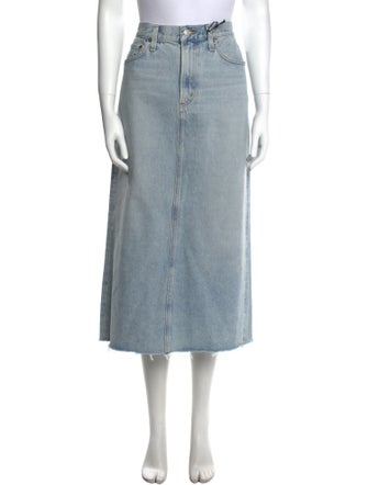 AGOLDE Raw-Edge Trim Midi Length Skirt