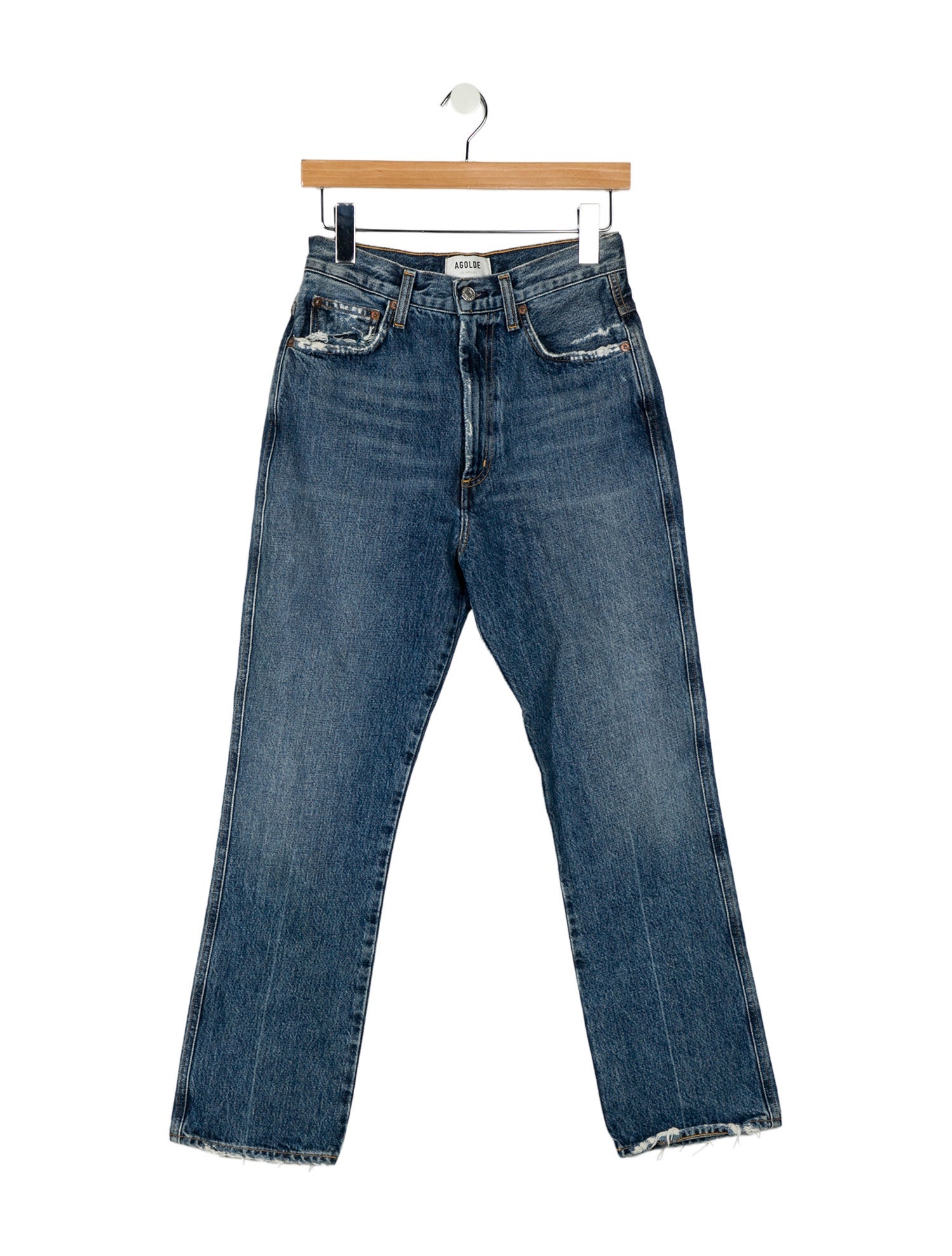 AGOLDE Mid-Rise Straight Leg Jeans