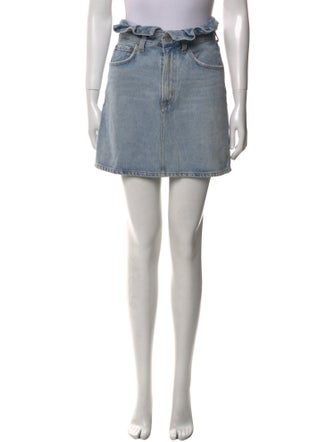AGOLDE Distressed Accents Mini Skirt