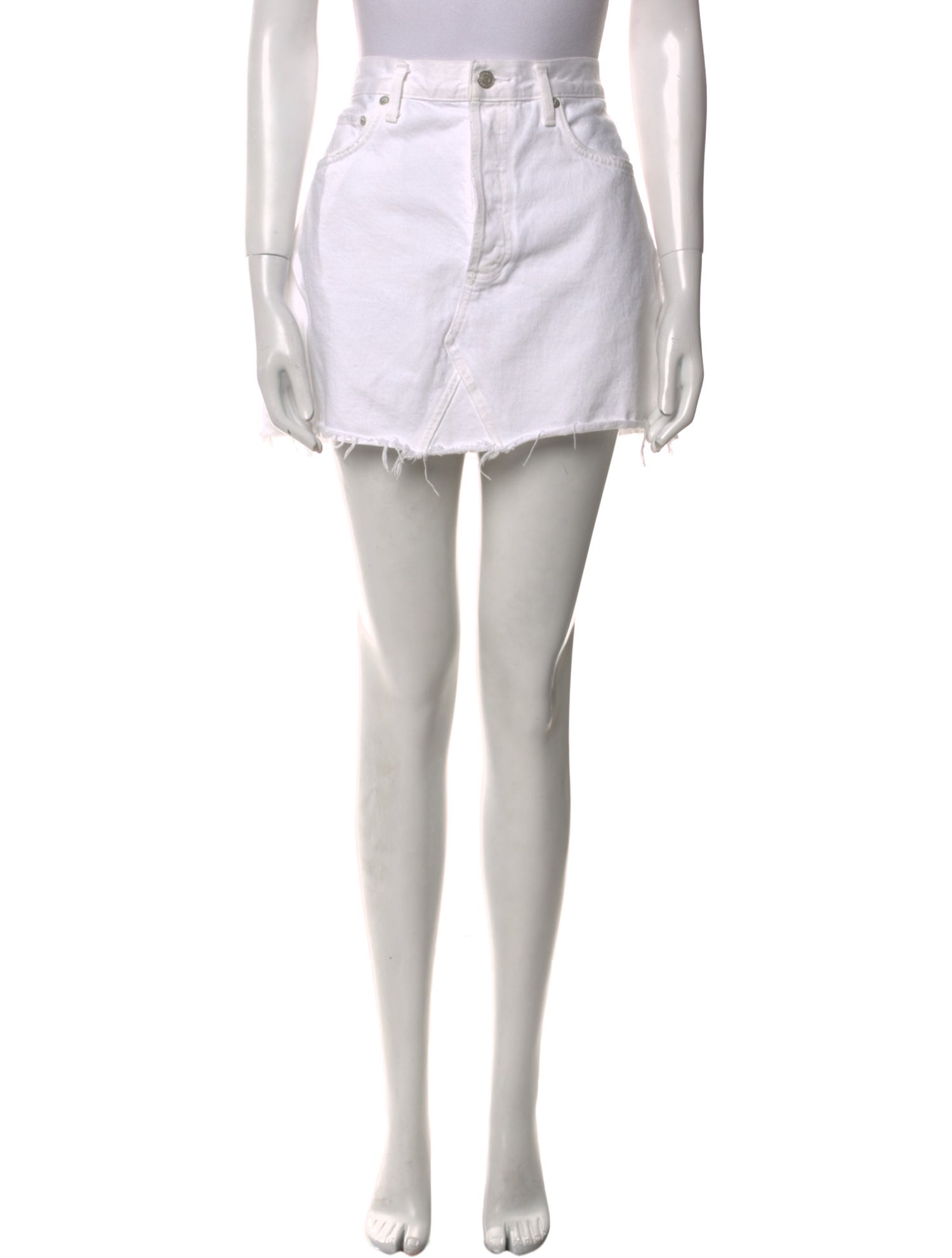 AGOLDE Raw-Edge Trim Mini Skirt