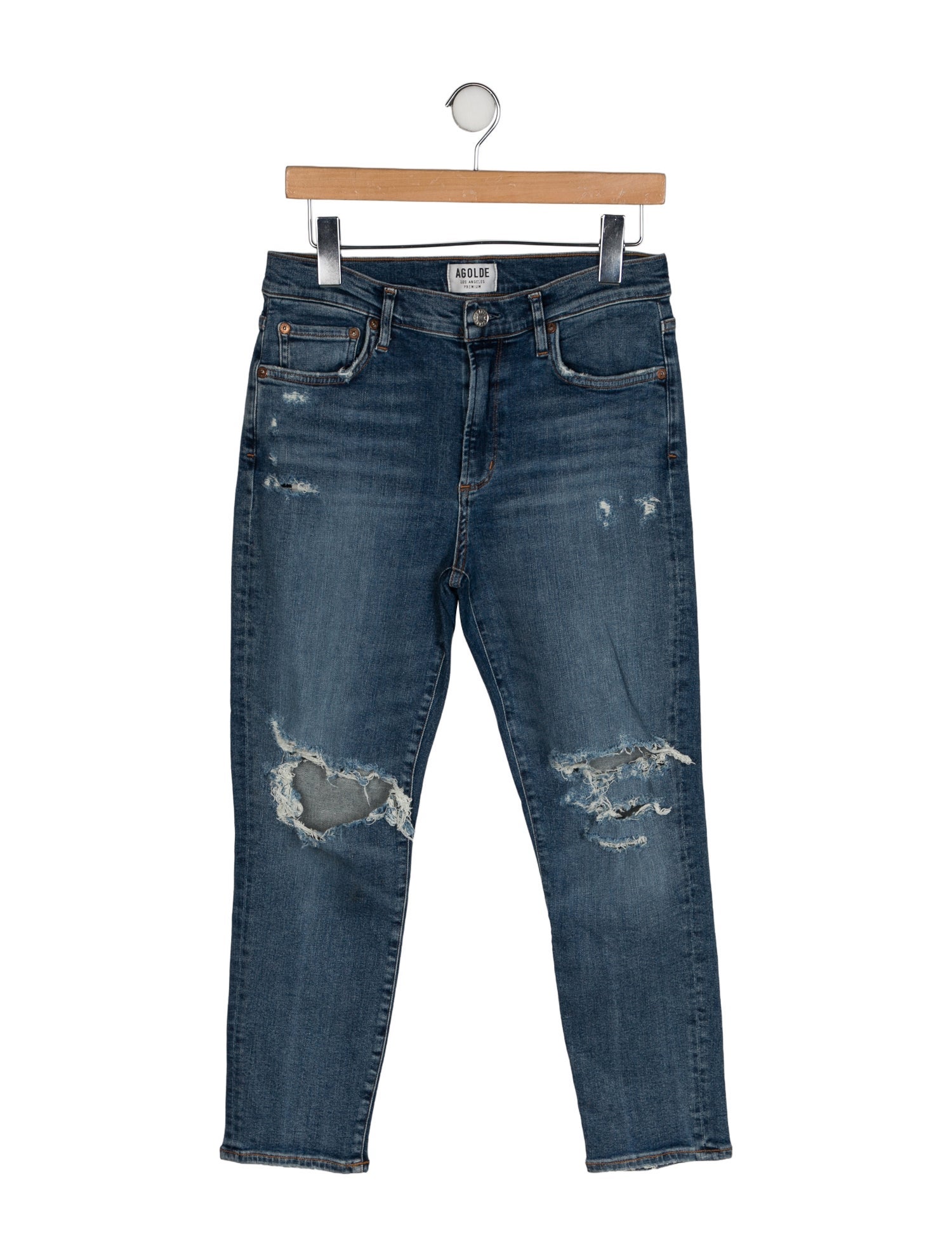 AGOLDE Mid-Rise Straight Leg Jeans