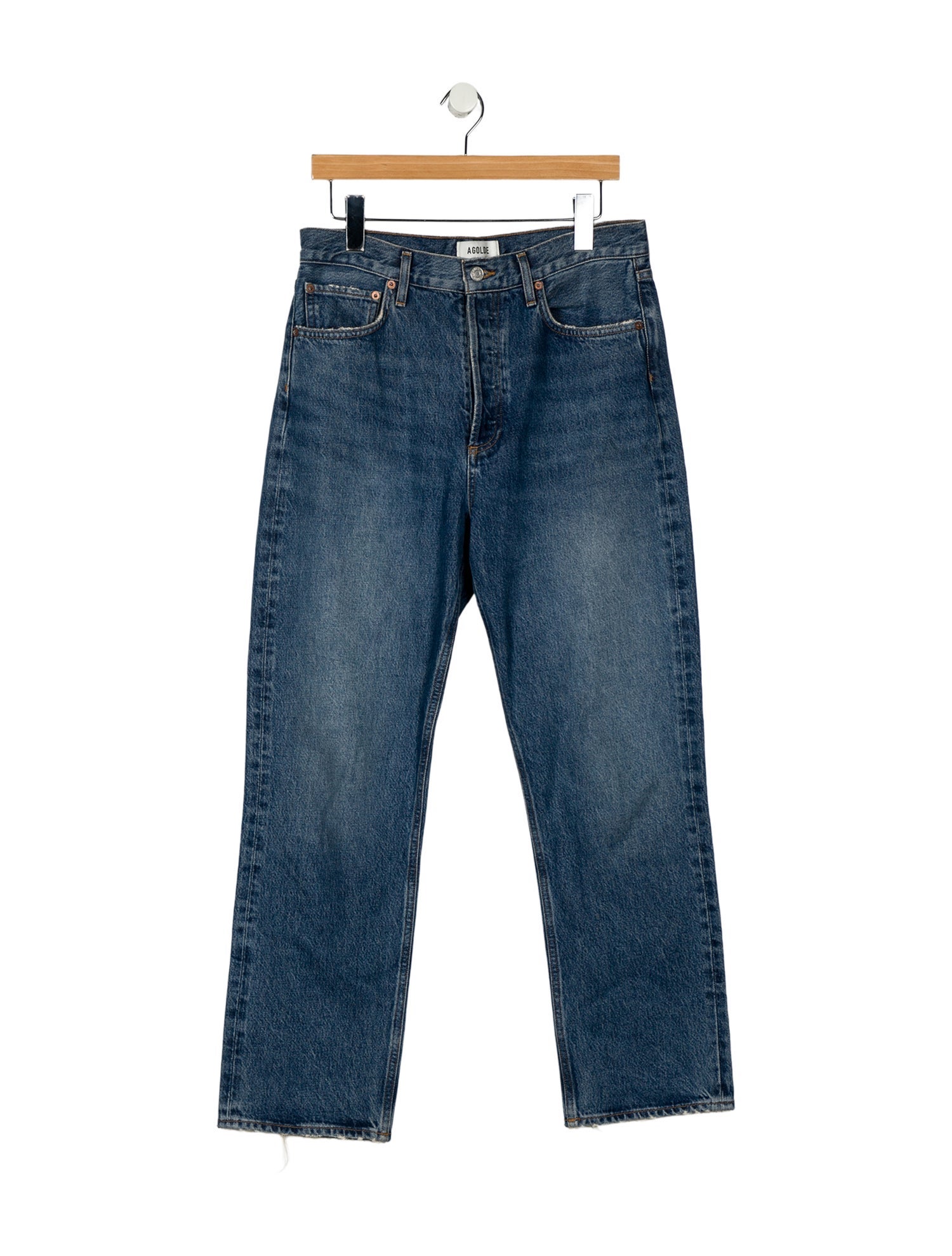 AGOLDE Mid-Rise Straight Leg Jeans