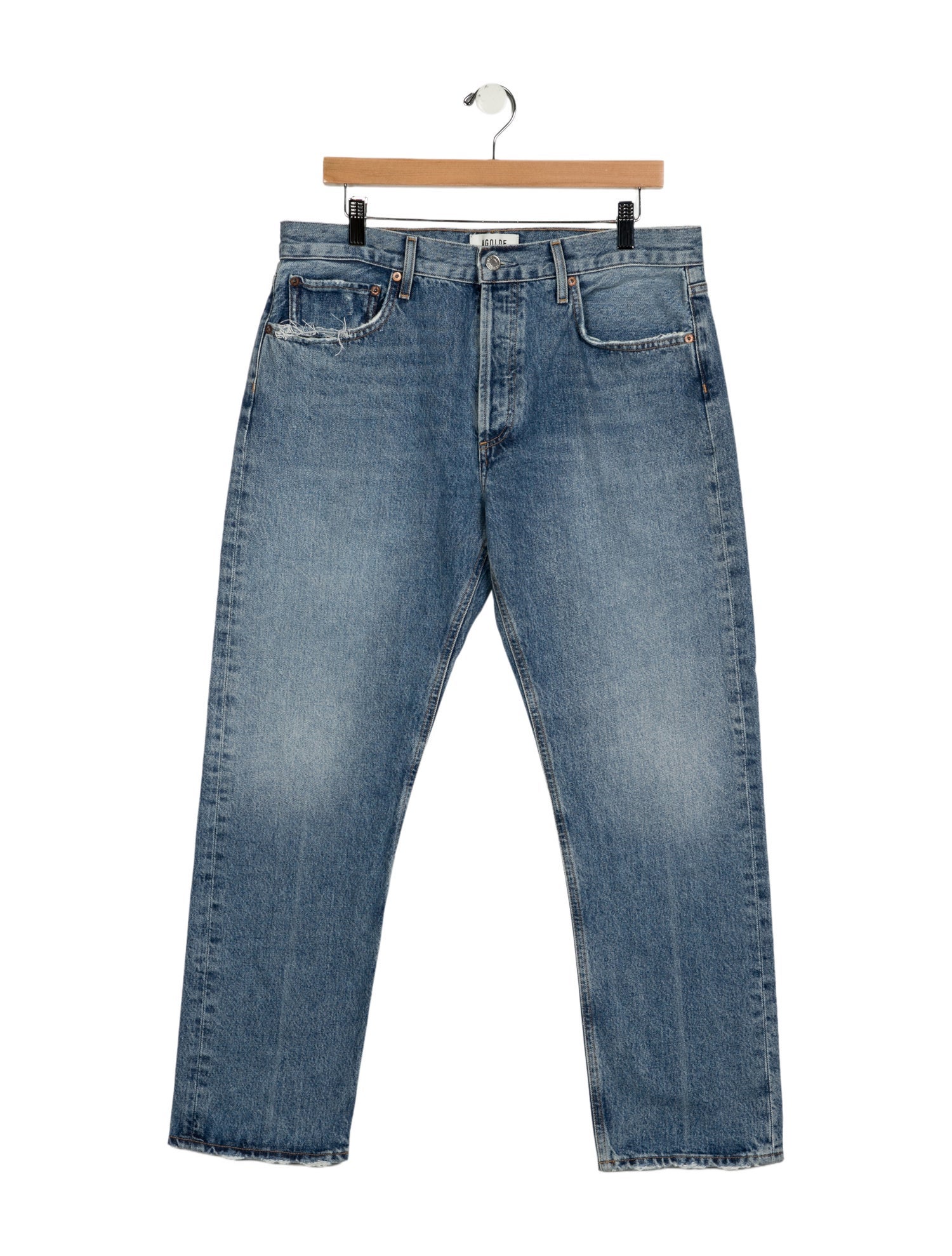 AGOLDE High-Rise Straight Leg Jeans