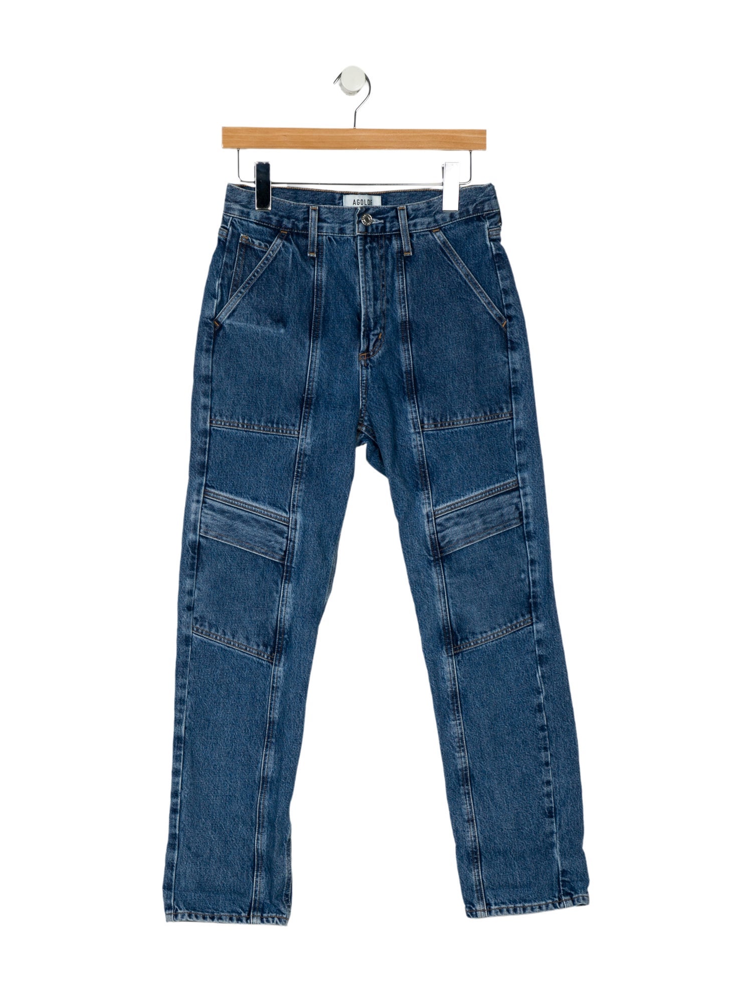 AGOLDE Mid-Rise Straight Leg Jeans