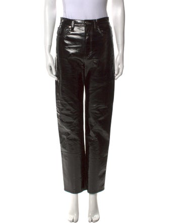 AGOLDE Leather Straight Leg Pants
