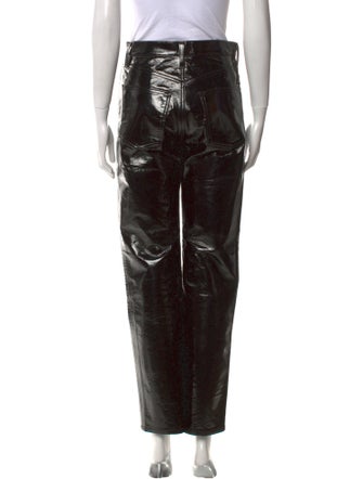 AGOLDE Leather Straight Leg Pants