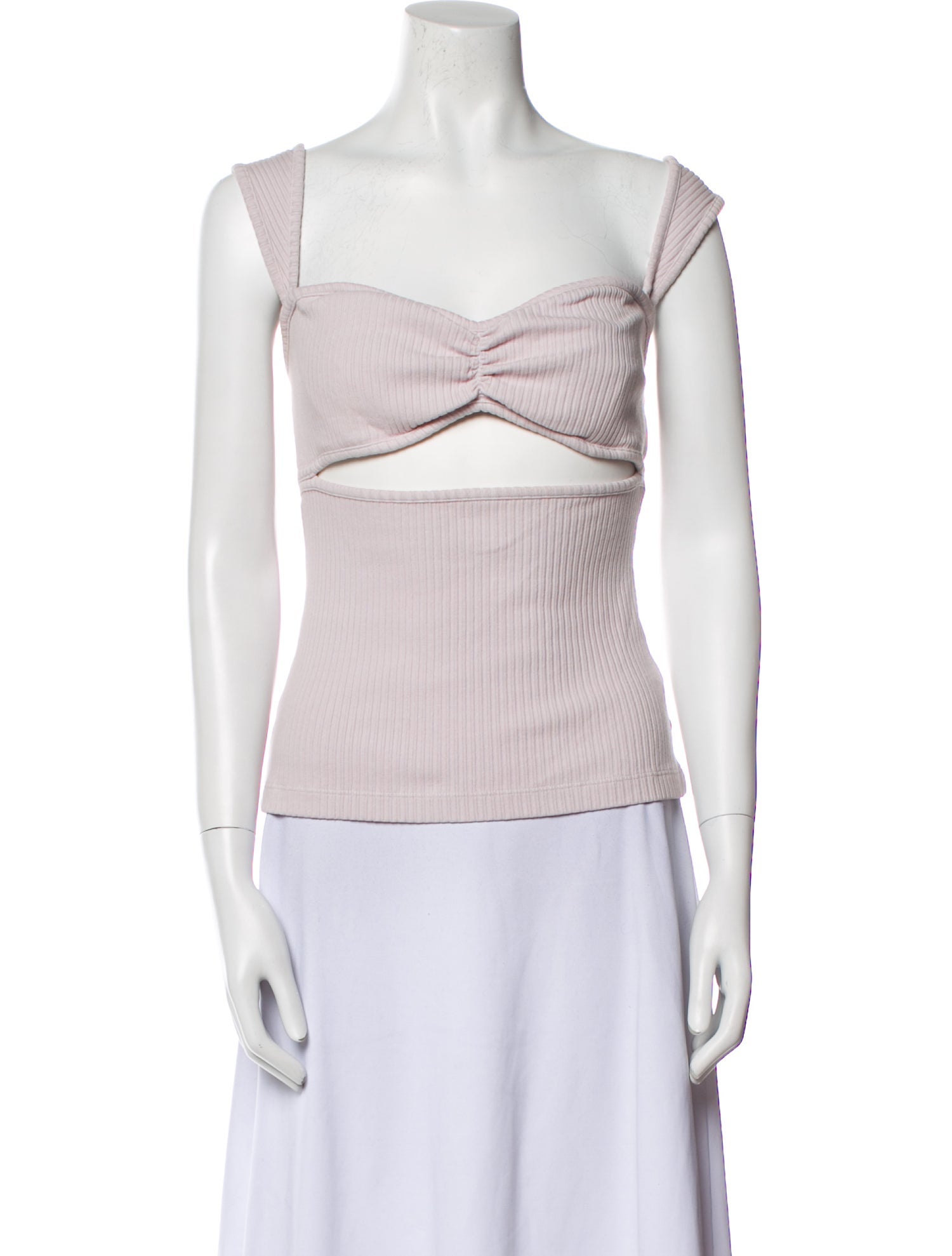 AGOLDE Square Neckline Sleeveless Crop Top