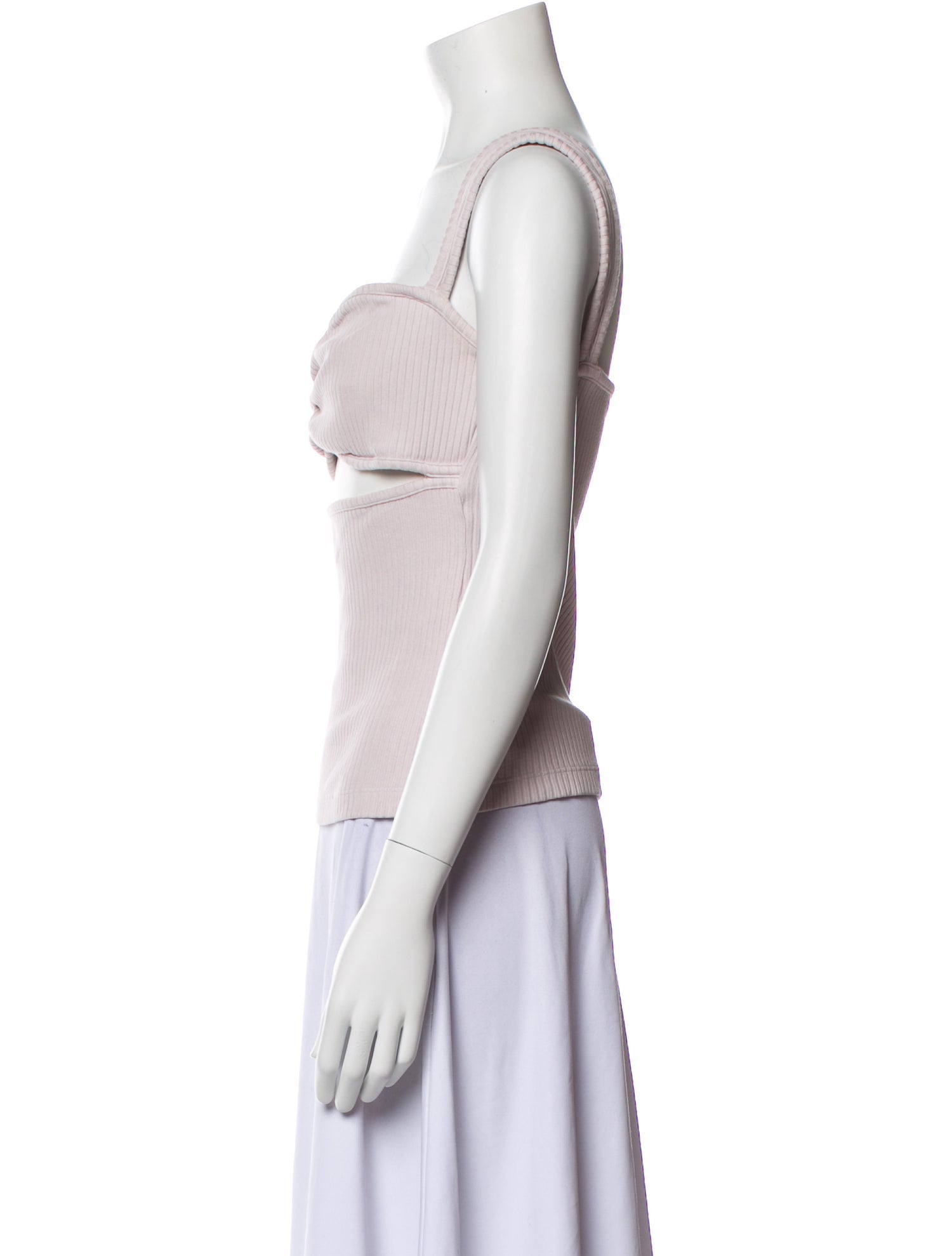 AGOLDE Square Neckline Sleeveless Crop Top