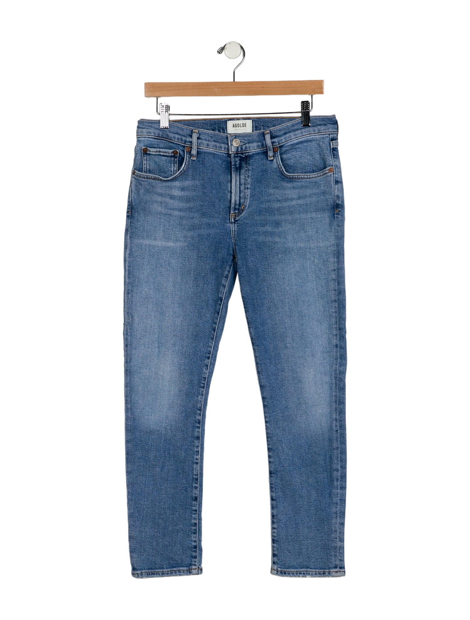 AGOLDE Mid-Rise Straight Leg Jeans