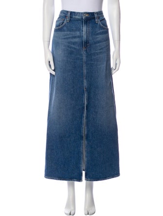 AGOLDE Distressed Accents Midi Length Skirt