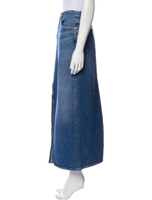 AGOLDE Distressed Accents Midi Length Skirt