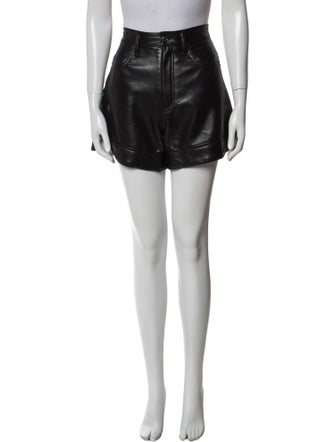AGOLDE Leather Mini Shorts
