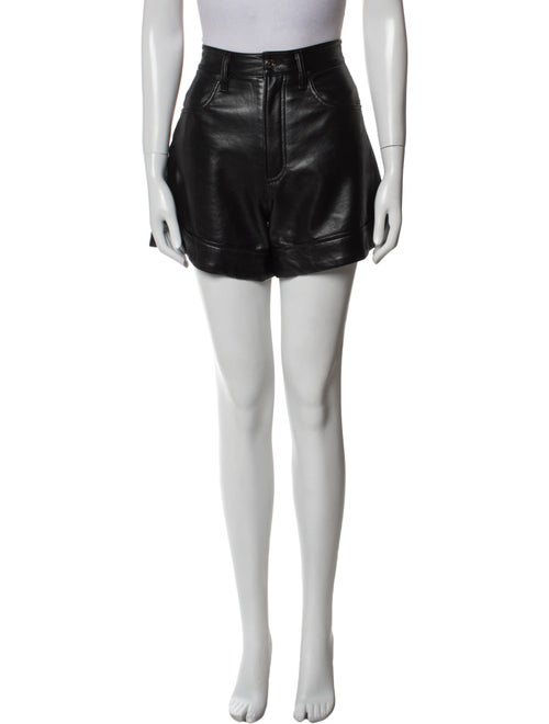 AGOLDE Leather Mini Shorts
