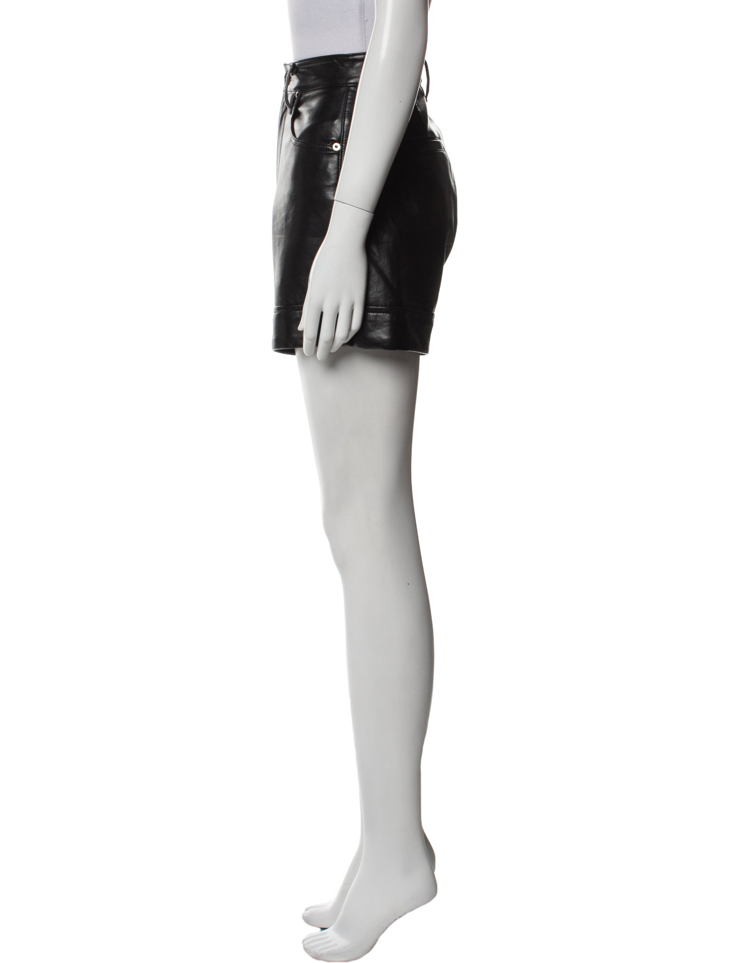 AGOLDE Leather Mini Shorts