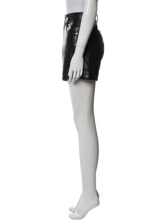 AGOLDE Leather Mini Shorts