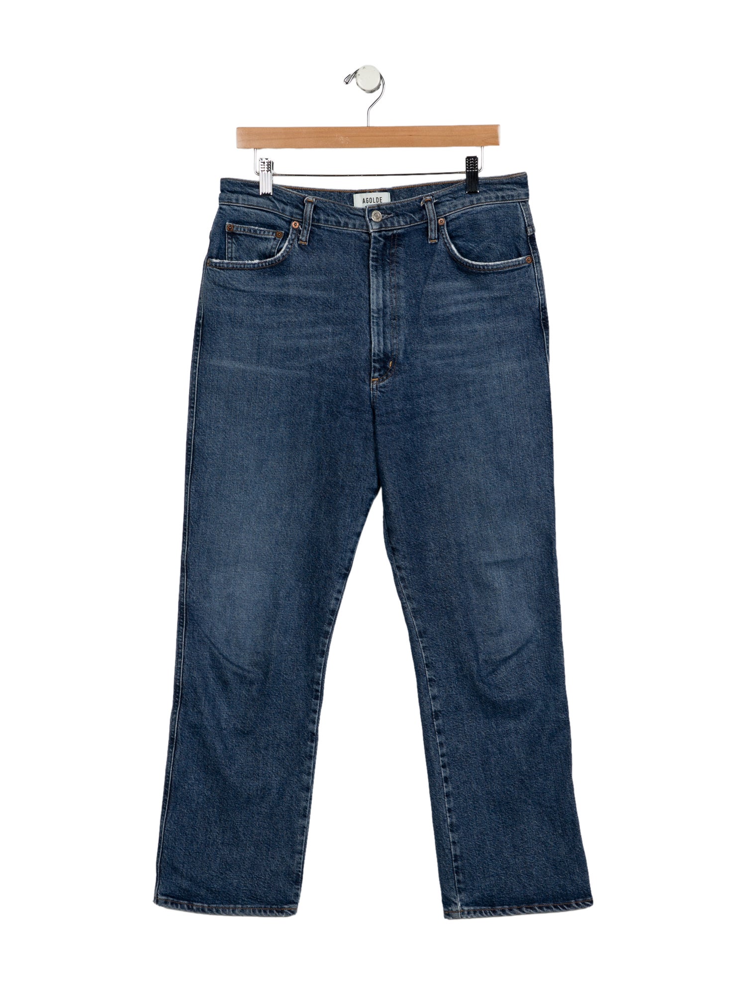 AGOLDE Mid-Rise Straight Leg Jeans