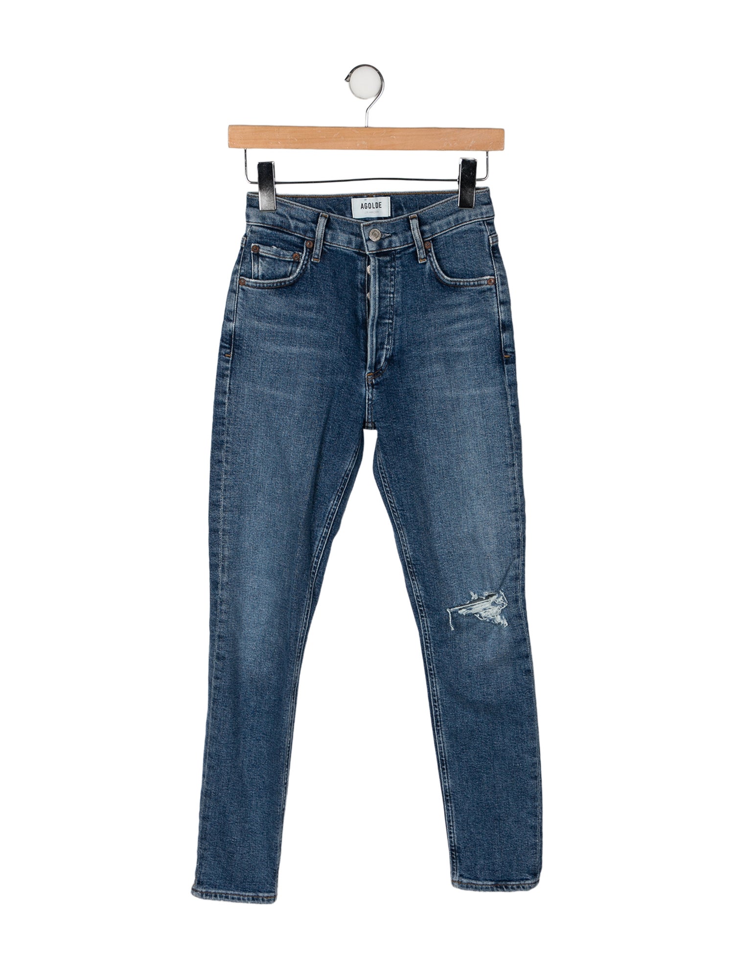 AGOLDE Mid-Rise Skinny Leg Jeans