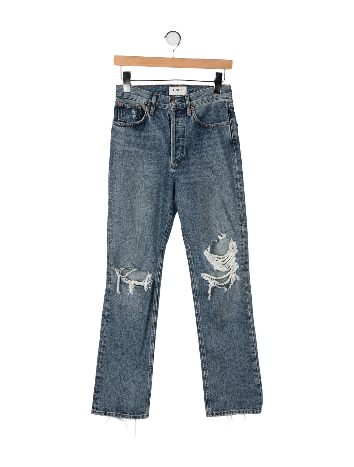 AGOLDE Mid-Rise Straight Leg Jeans
