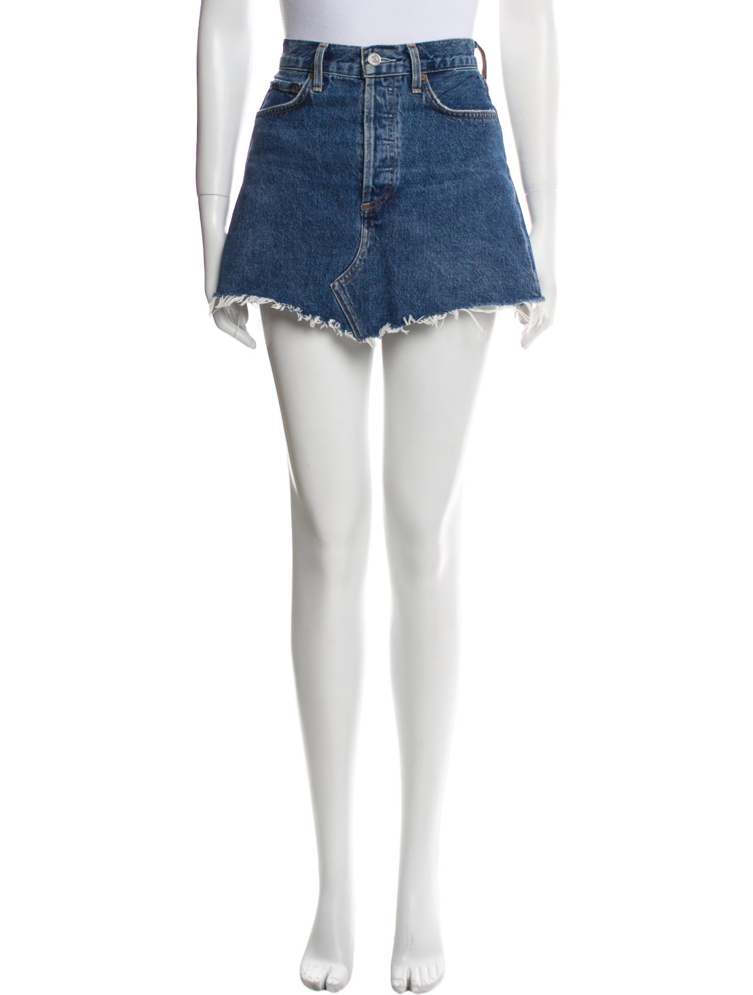 AGOLDE Distressed Accents Mini Skirt
