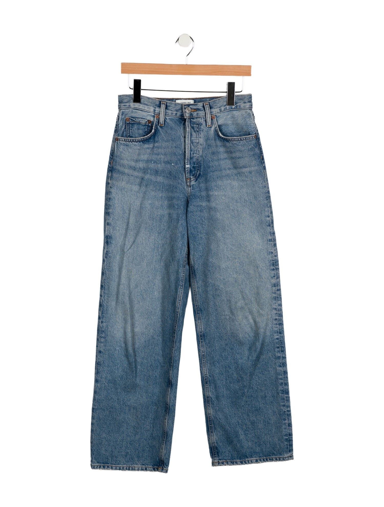 AGOLDE Mid-Rise Wide Leg Jeans