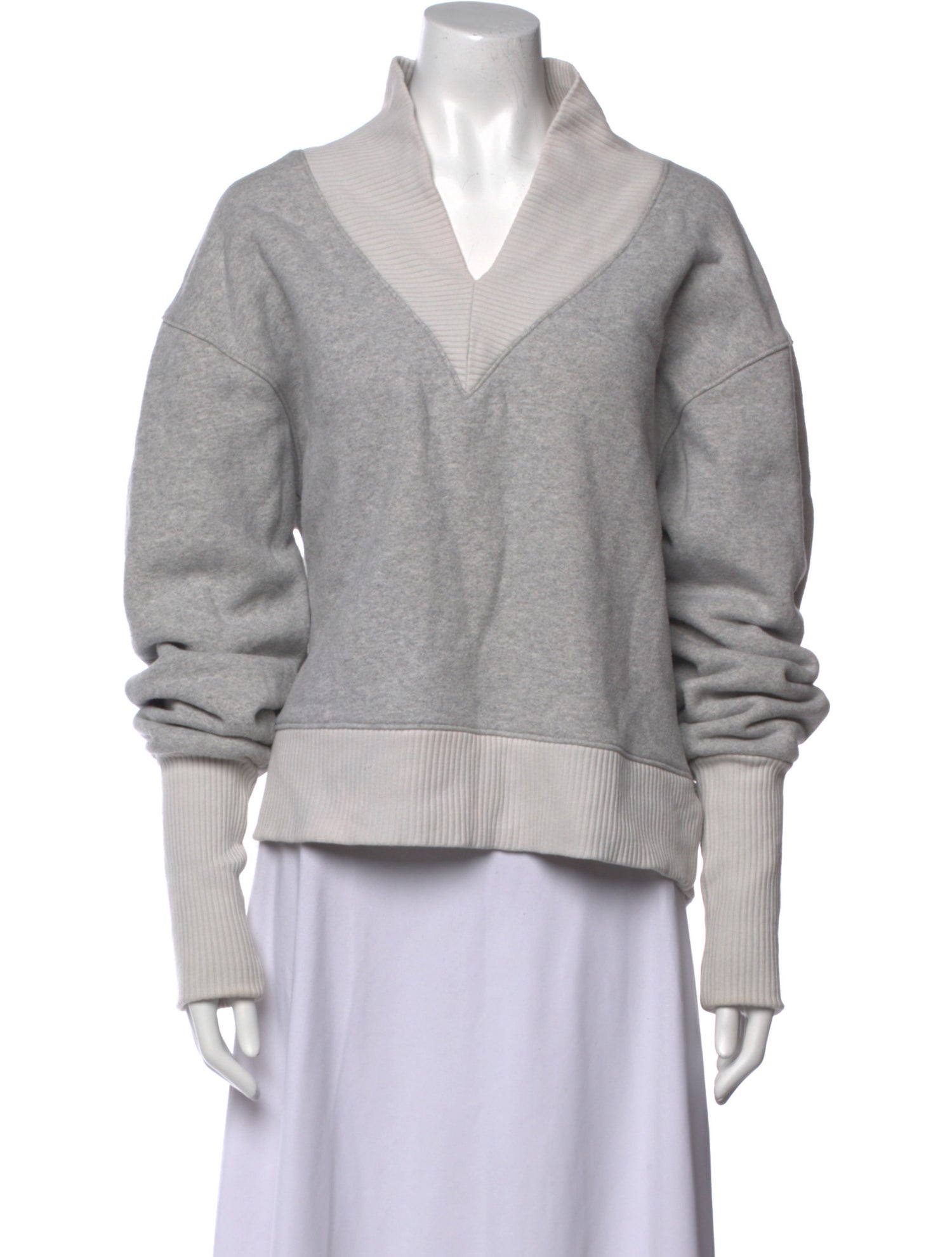 AGOLDE V-Neck Long Sleeve Sweatshirt