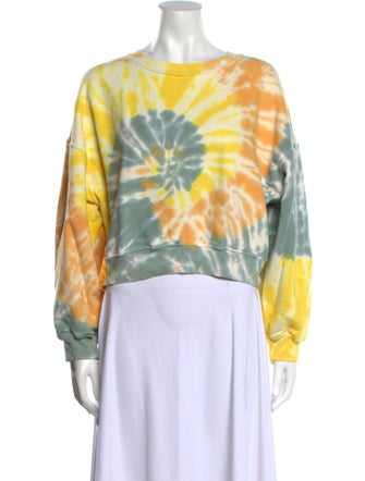 AGOLDE Tie-Dye Print Bateau Neckline Sweatshirt