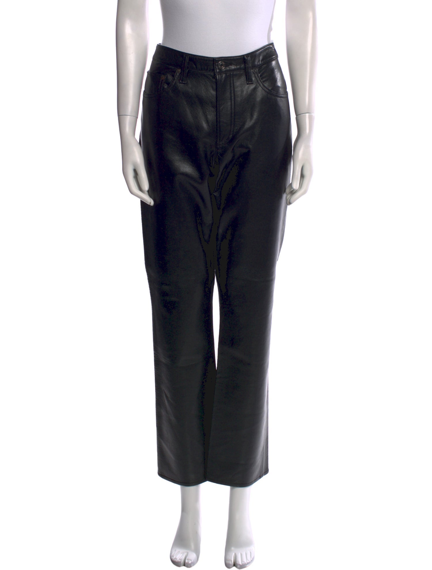 AGOLDE Leather Straight Leg Pants