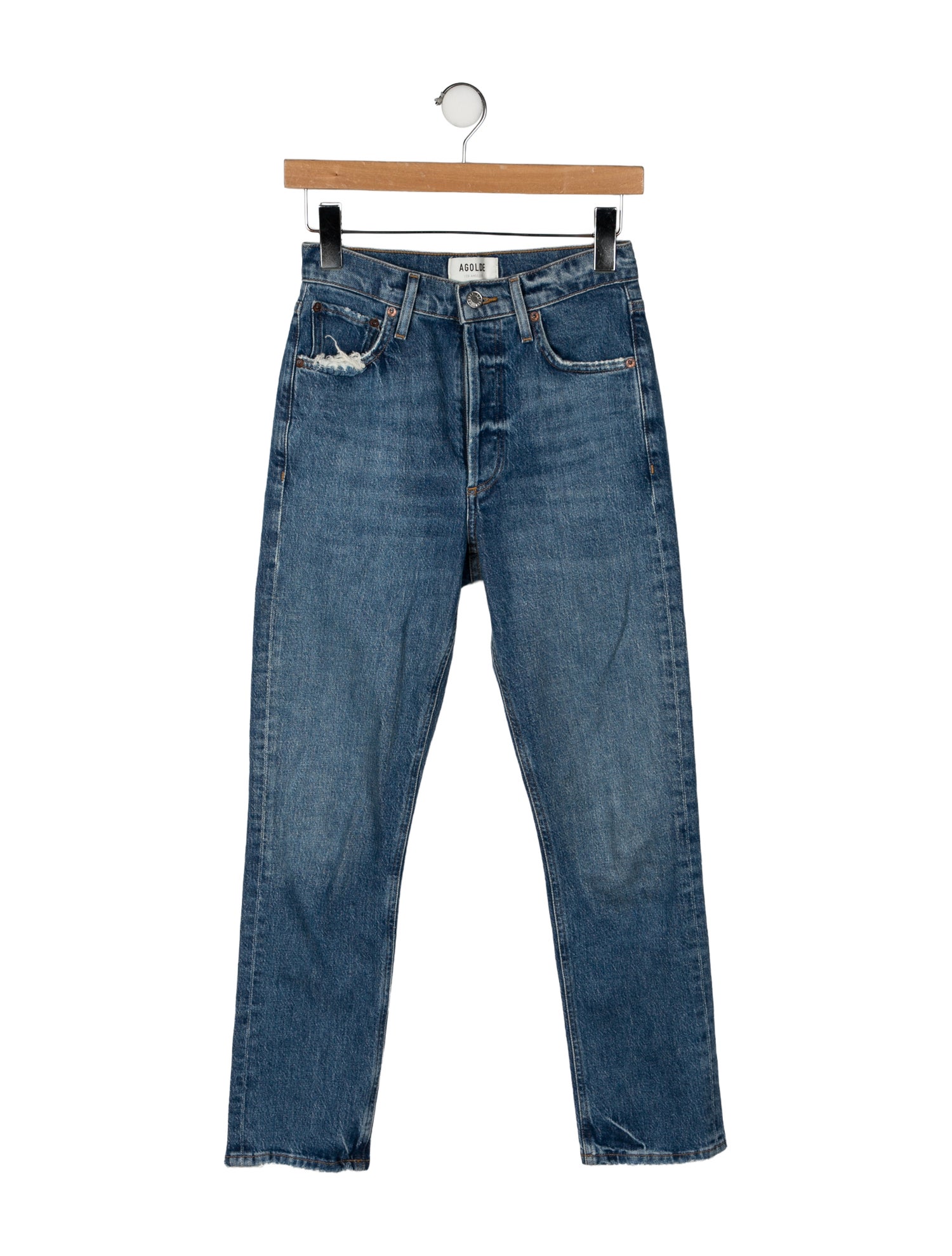 AGOLDE Mid-Rise Straight Leg Jeans