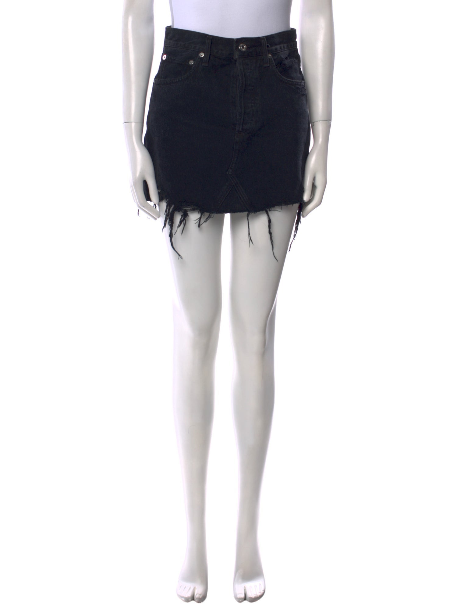 AGOLDE Distressed Accents Mini Skirt