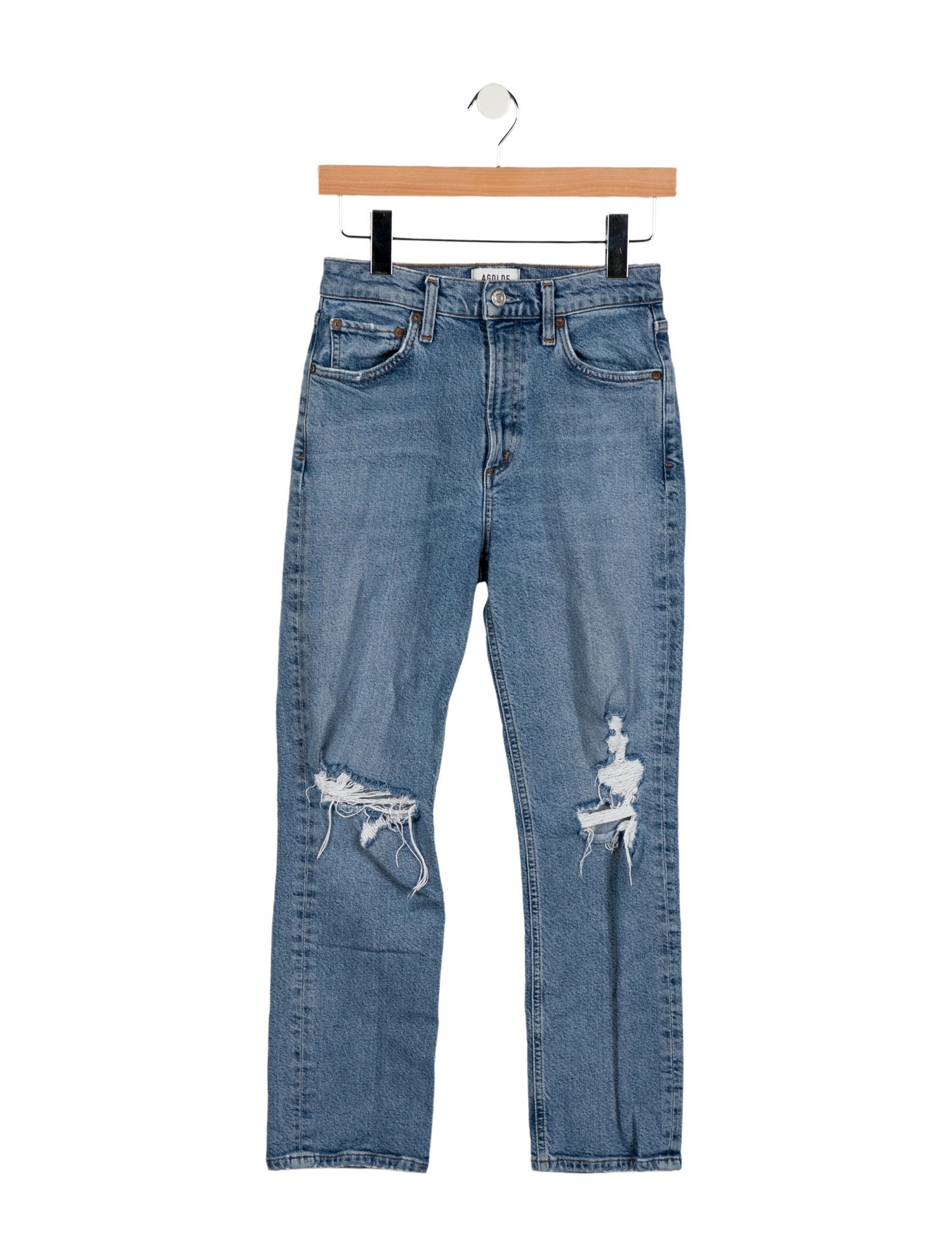 AGOLDE Mid-Rise Straight Leg Jeans