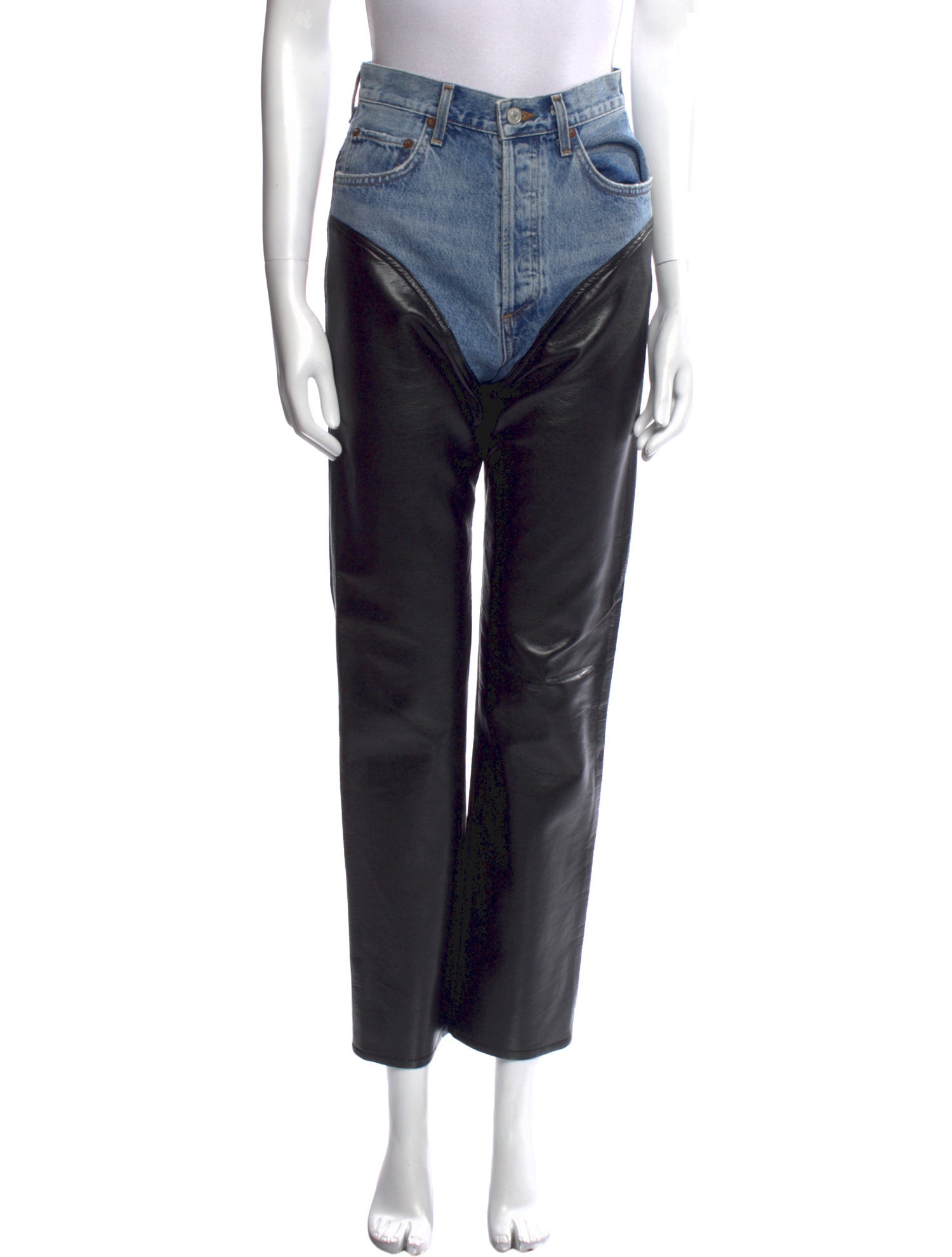 AGOLDE Colorblock Pattern Straight Leg Pants