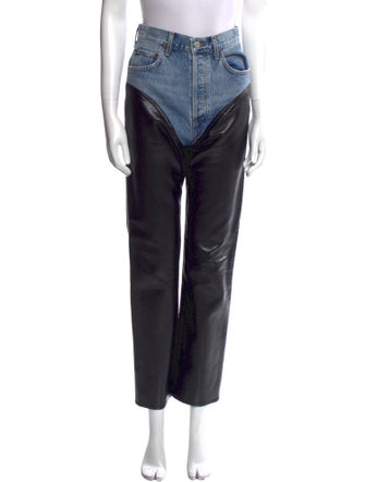 AGOLDE Colorblock Pattern Straight Leg Pants