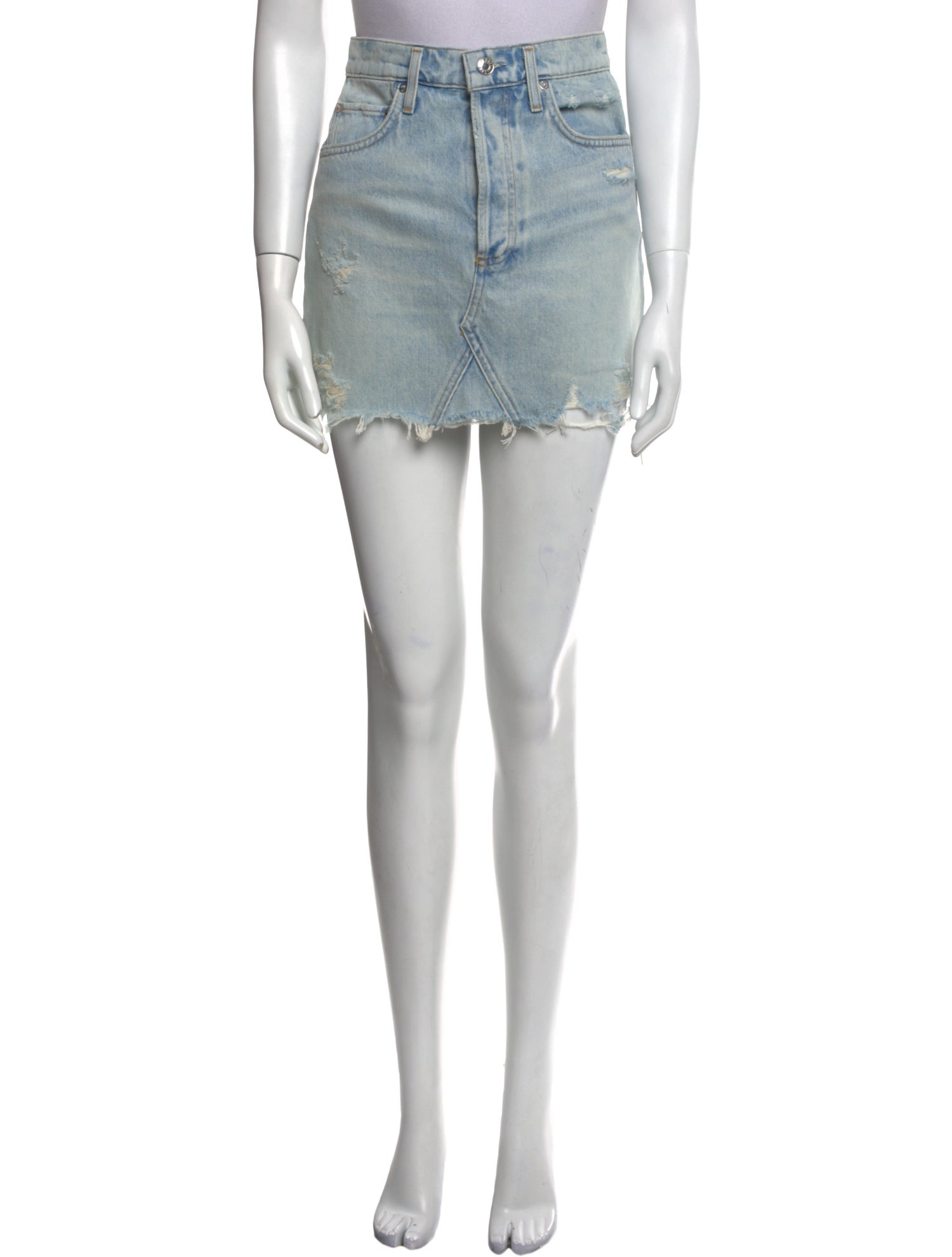 AGOLDE Distressed Accents Mini Skirt