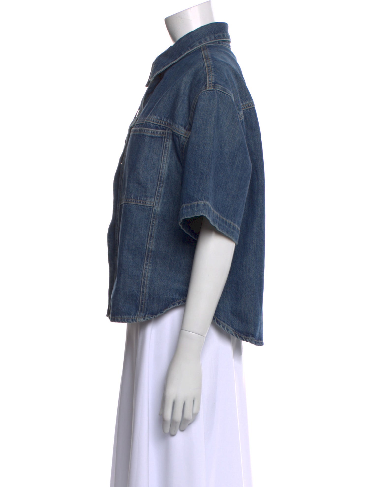 AGOLDE Short Sleeve Button-Up Top