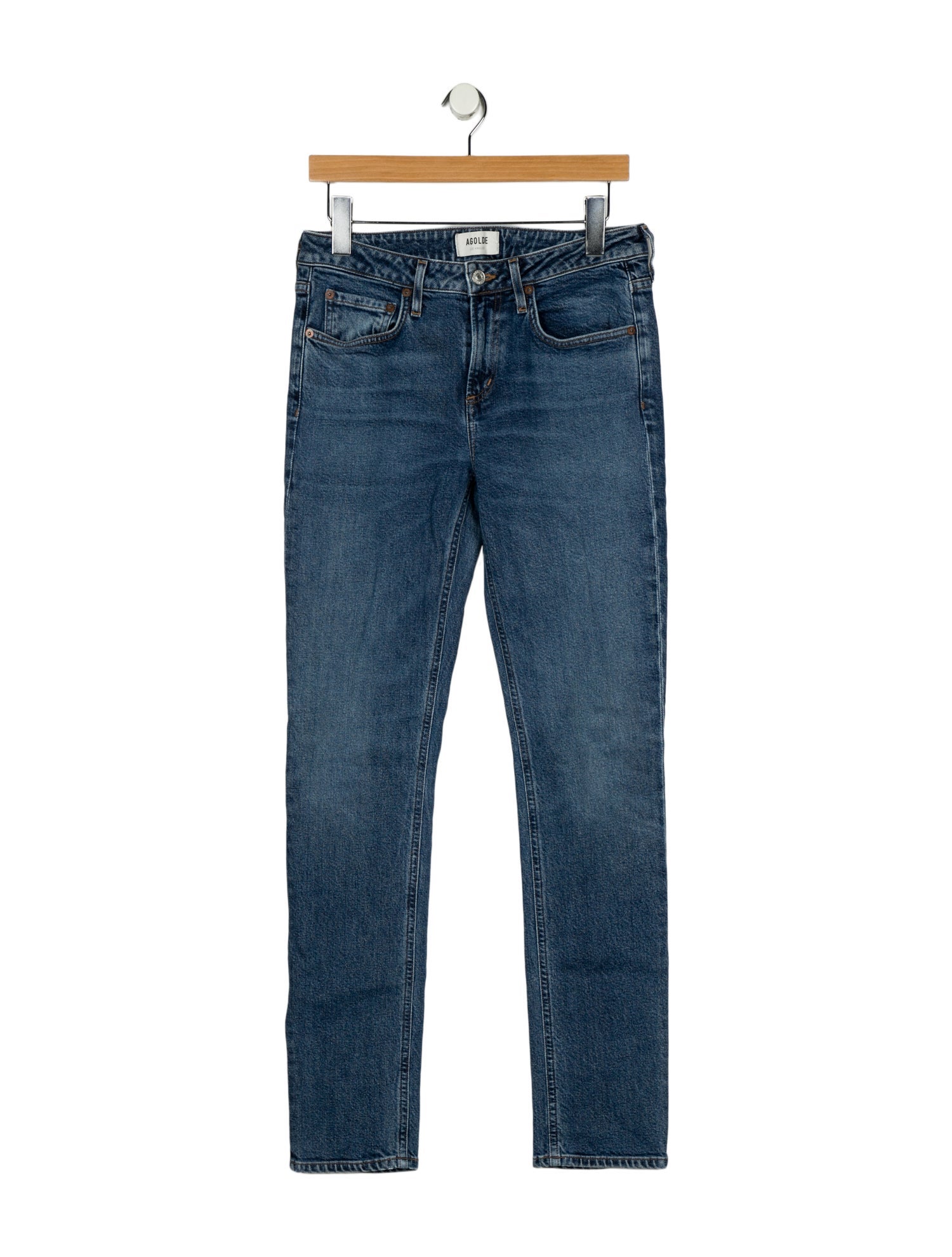 AGOLDE Mid-Rise Straight Leg Jeans