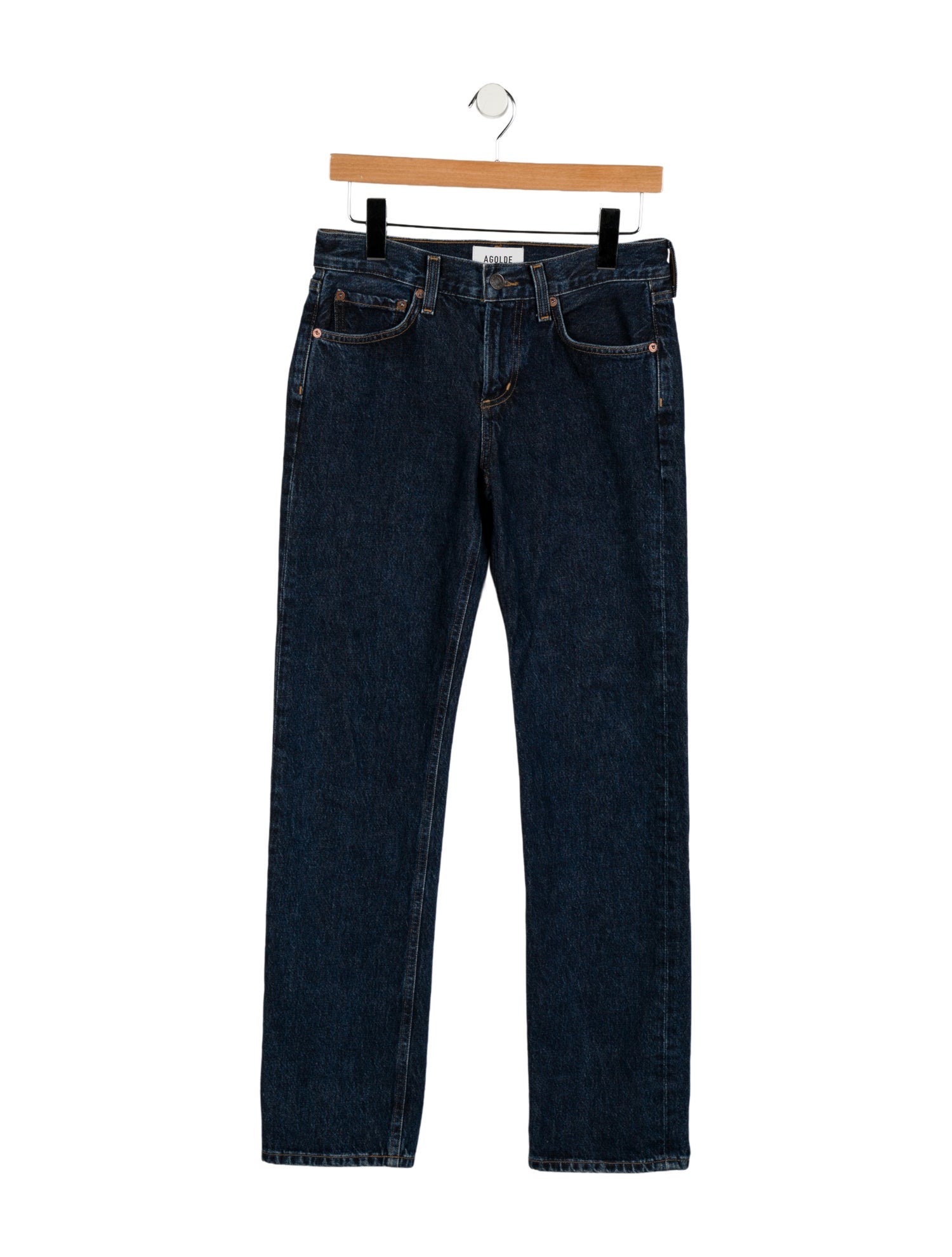 AGOLDE Mid-Rise Straight Leg Jeans
