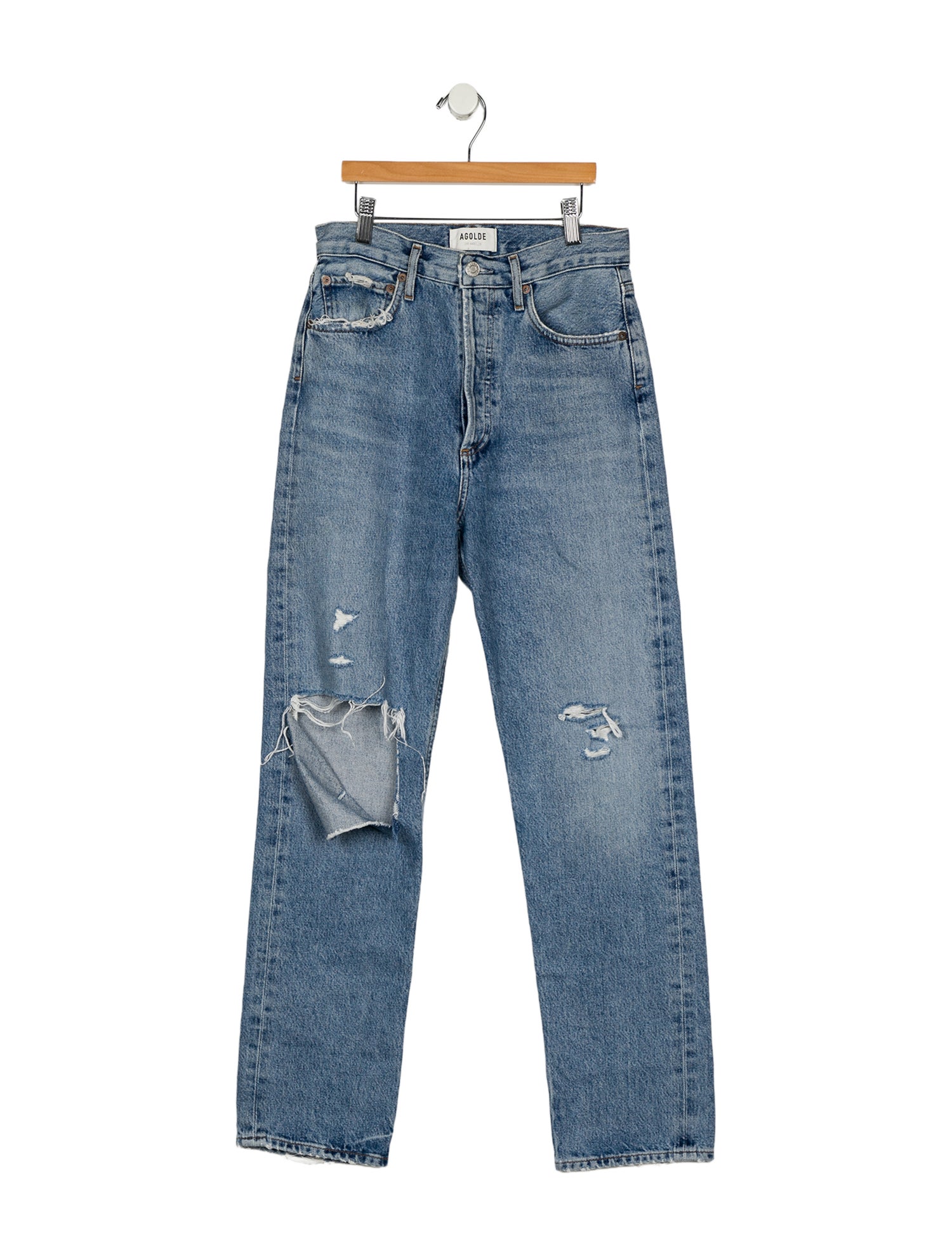 AGOLDE Mid-Rise Straight Leg Jeans