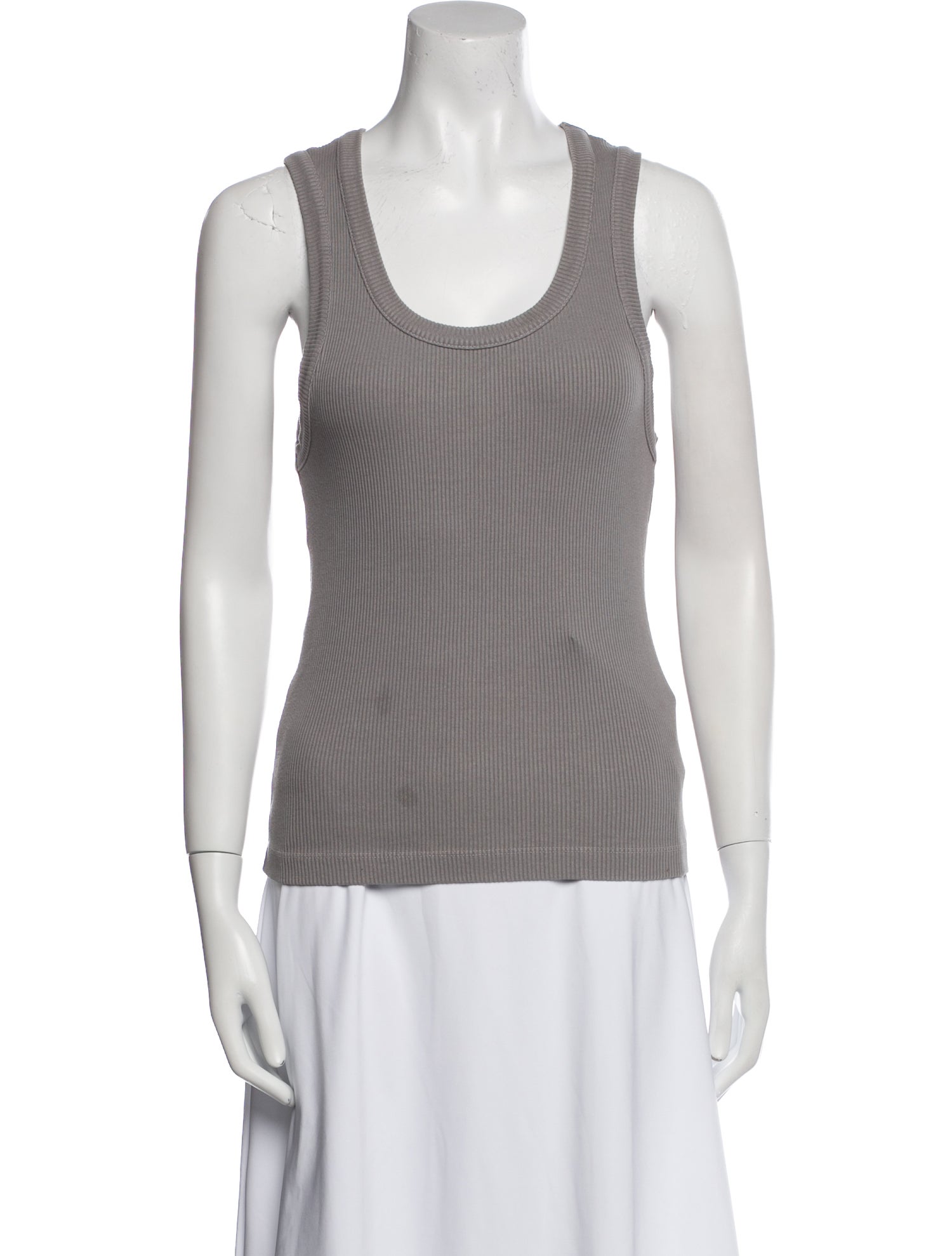 AGOLDE Striped Scoop Neck Top